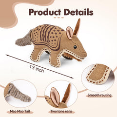 CIDIXCIDIX Armadillo toy tug action promotes interactive training and bonding.
