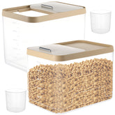 cieovo airtight dog food container 10lb clear front view shows visible contents for quick checks