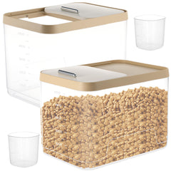 cieovo airtight dog food container 10lb clear front view shows visible contents for quick checks