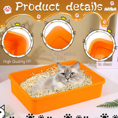 Colorful CIEOVO kitten litter boxes for multi-pet households
