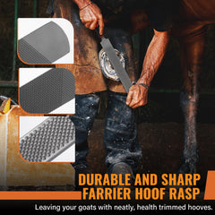 Ciltlurk dual-sided filing handles overgrown material and smooths edges for better hoof angles.