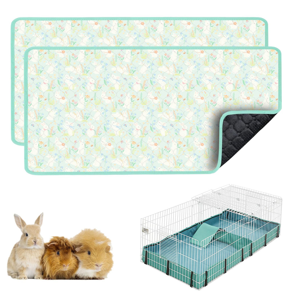 Cimiycob 24x49 inch guinea pig cage liner set in use for a clean, dry habitat