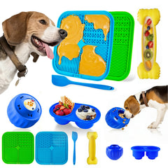 Cimolea 6-piece enrichment set with lick mats for extended interactive play.