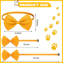Cindeer puppy bow ties adjustable collar close-up with secure fastener.