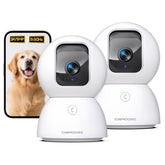 Cinmoore 5G indoor camera duo with wide view for home security