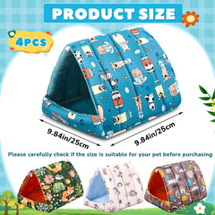 Cinnvoice guinea pig bed tunnel in forest pattern for rest and play.
