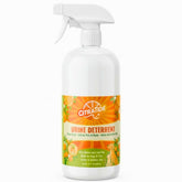 Citratide urine deterrent spray bottle demonstrates indoor prevention of pet marking.