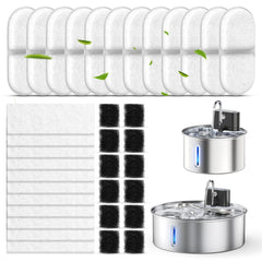 CityFlee filter set with carbon, sponge, and cotton for clean, tasty water for pets.