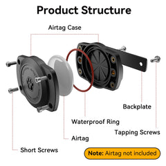 CITYWAY AirTag holder with ABS composite shell protects AirTag from scratches.