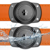 CITYWAY AirTag dog collar holder with metal back plate for secure attachment.