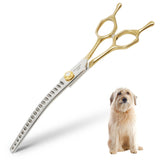 CityWish dog grooming scissor curve 7.0 inch for precise contour trimming.