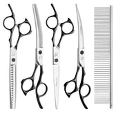 CityWish curved dog grooming scissors for precise shaping and safety.