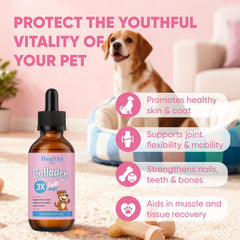 CIVGICY Healthy Petz Collagen bottle label shows ingredients and usage