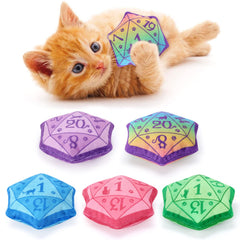 CiyvoLyeen D20 catnip dice red toy for interactive play and engagement.
