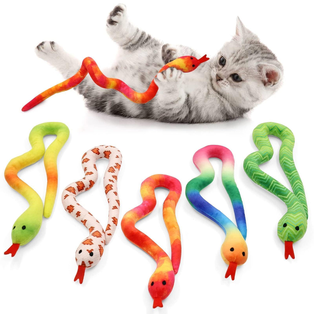 CiyvoLyeen snake cat toy pack for interactive indoor play with catnip aroma