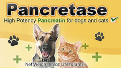 CK Formulations Pancretase capsules close-up highlighting 10x potency.