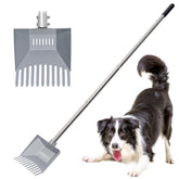 CKLT Heavy Duty Pooper Scooper with 66in handle, angled head for easy pickup of large dog waste