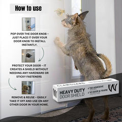 CLAWGUARD frosted clear finish shield blends with décor while shielding surfaces.
