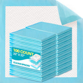 Clean Spaces puppy pad front view highlights ultra-absorbent core for fast absorption.