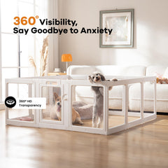 ClimbHope dog playpen assembly demonstrates tool free snap together design