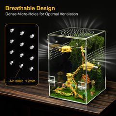 Clioran ventilated airflow enclosure with dense micro-vents supporting healthy humidity