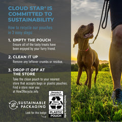 Cloud Star Tricky Trainers soft texture closeup showcases chew-friendly training rewards.