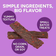 Close-up of apple pieces in Cloud Star jerky adding flavor and texture
