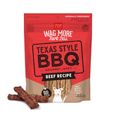 Cloud Star Wag More Bark Less Texas beef jerky pouch front view, ideal as a tasty training reward