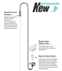 Clscea diffuser metal check valve enables quick tubing connections