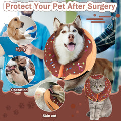 Cneo Recovery Donut Collar side view demonstrates adjustable straps for a snug fit