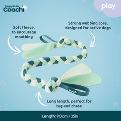 Coachi Tuggi Tug helps interrupt biting during playtime.