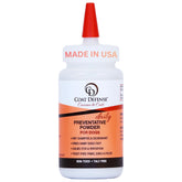 COAT DEFENSE daily preventative powder bottle ready for easy on-spot application