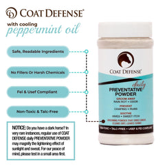 COAT DEFENSE natural ingredients support itchy skin relief and deodorized coat.