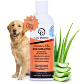 COAT DEFENSE Sensitive Skin Dog Shampoo bottle for gentle cleansing