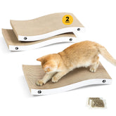 Coching cat scratcher large 2-pack shown in a living space highlight durability