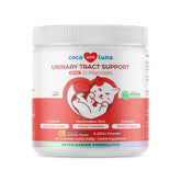 Coco and Luna cranberry cat powder tin close-up for urinary support