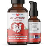 Coco and Luna Cranberry dog liquid bottle for convenient daily urinary support