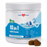 Coco and Luna dog multivitamin bottle for daily joint and overall wellness.