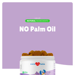 Coco and Luna label artwork focuses on natural ingredients and safety.