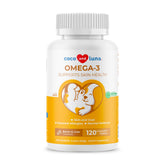 Coco and Luna Omega3 for dogs bottle promotes skin health and coat vitality.