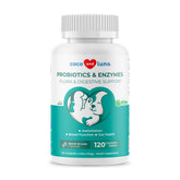 Coco and Luna probiotics for dogs 120 chewables bottle promotes easy daily digestion.