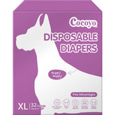 COCOYO disposable dog diapers with dry protection for leak-free wear.