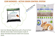 Coir Wonder rabbit guinea pig habitat bedding in a cozy, dry setup