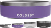 Coldest Dog Bowl Galaxy Purple front view, durable, spill-free design.