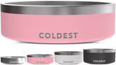 The Coldest Water dog bowl with anti-rust metal ensures long-lasting hydration.