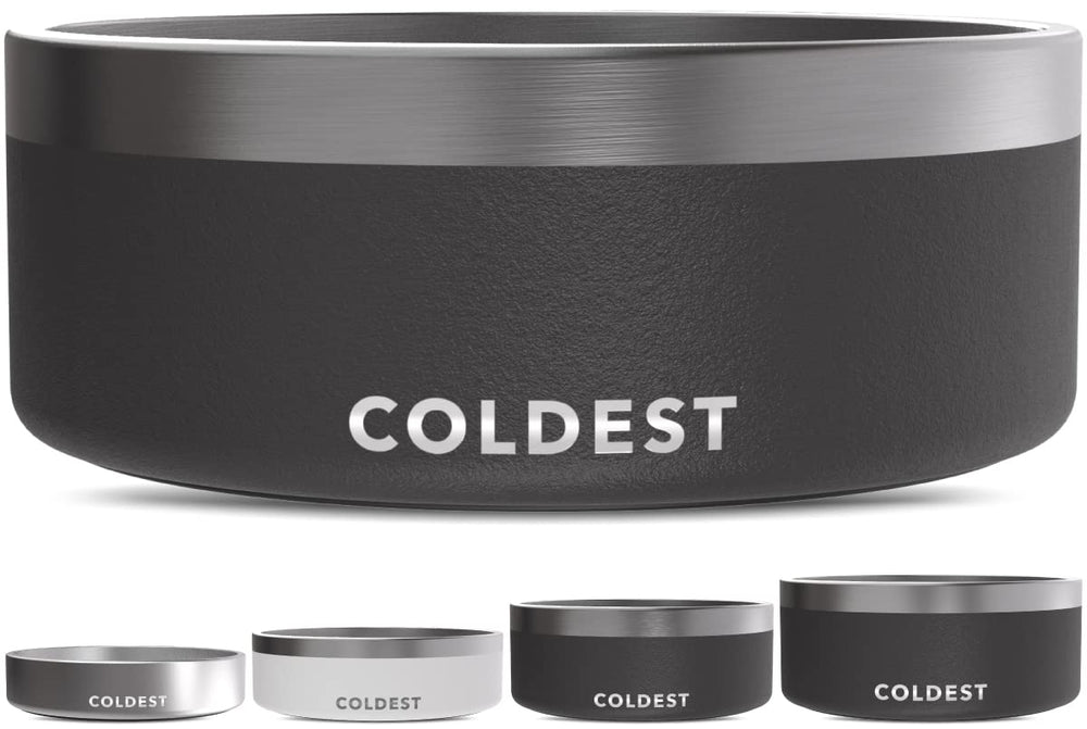 The Coldest Water dog bowl with anti-slip base keeps feeding area clean and stable.