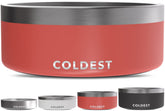 The Coldest Water dog bowl in crimson red 64 oz with triple-wall insulation for long-lasting hydration.