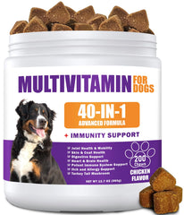 ColEaze 40in1 dog multivitamin bottle supports daily wellness and energy.