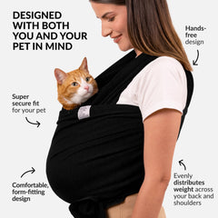 CollarDirect Cat Sling secure fit demonstrates snug design for anxious pets