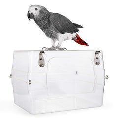 Colorday large bird bath inside cage provides easy access and soothing view for your parrot.